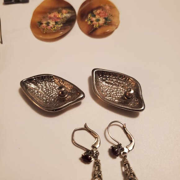 7 Pair of Earrings,  items # A- 1216- 1222, wt.55 grams. - Picture 12 of 16